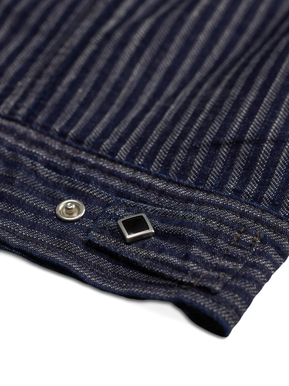Ralph Lauren RRL Gestreept yoke jack met westernstijl Blauw