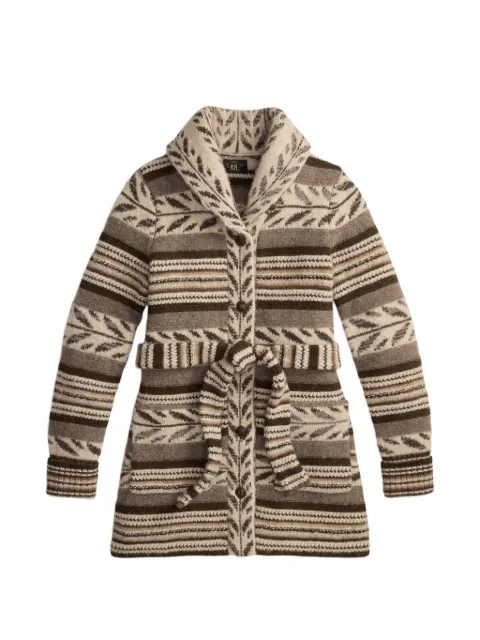 Ralph Lauren RRL patterned belted cardigan