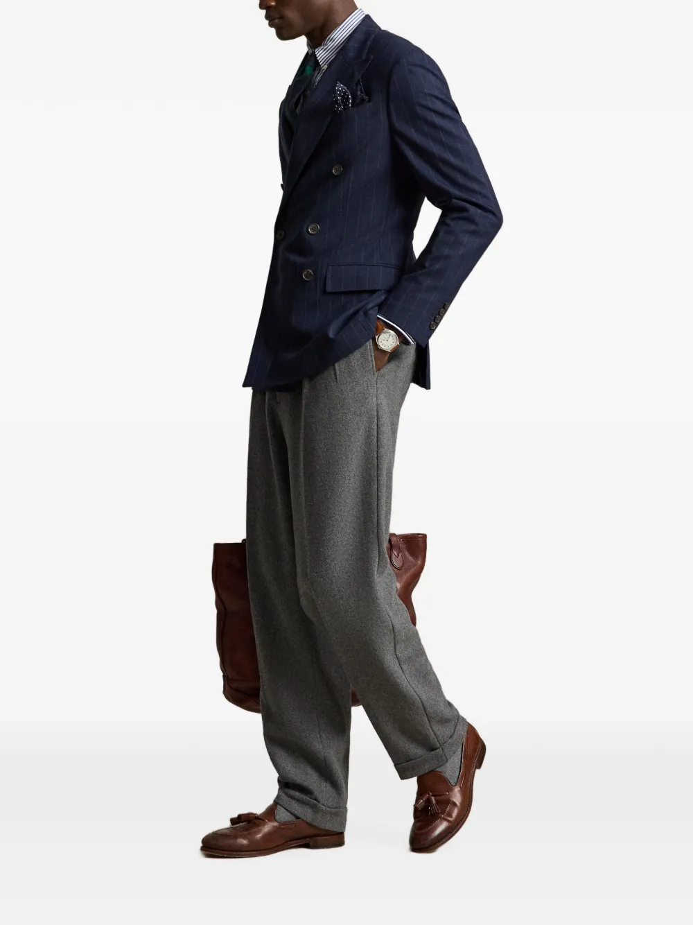 Polo Ralph Lauren Modern Fit gestreepte twill blazer Blauw