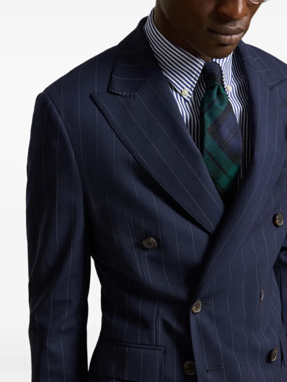 Polo Ralph Lauren Modern Fit gestreepte twill blazer Blauw