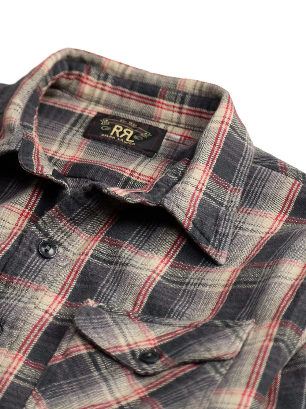 Ralph Lauren RRL Geruit overhemd met borstzak Grijs