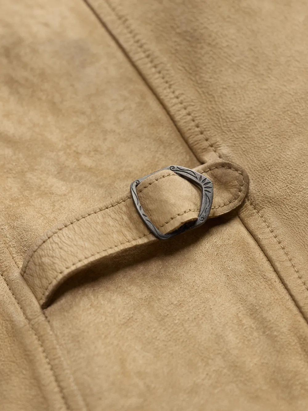 Ralph Lauren RRL Geitensuède jack met franje Beige