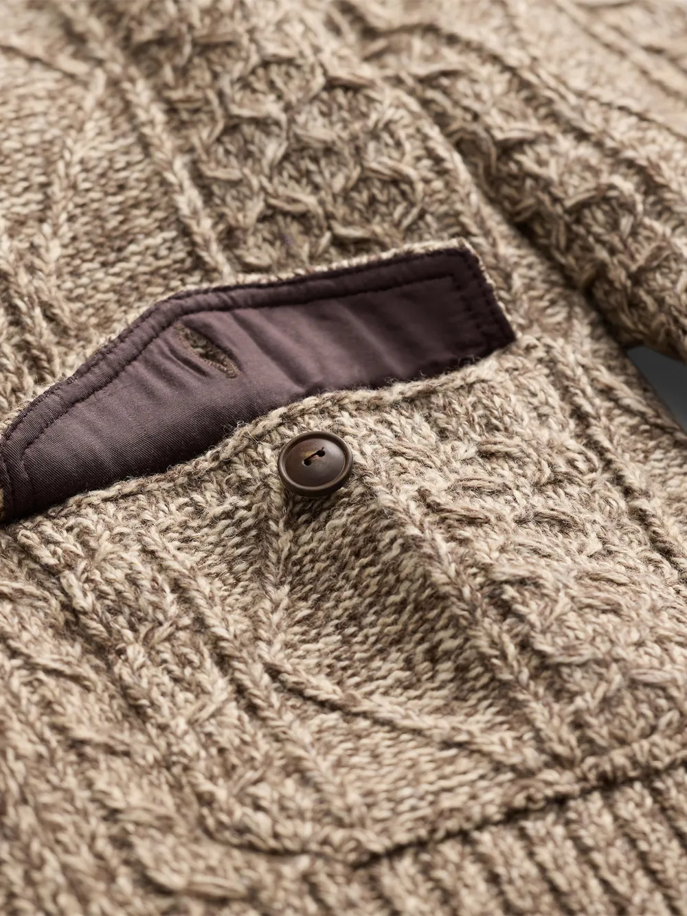 Ralph Lauren RRL Kabelgebreid vest met rits Bruin