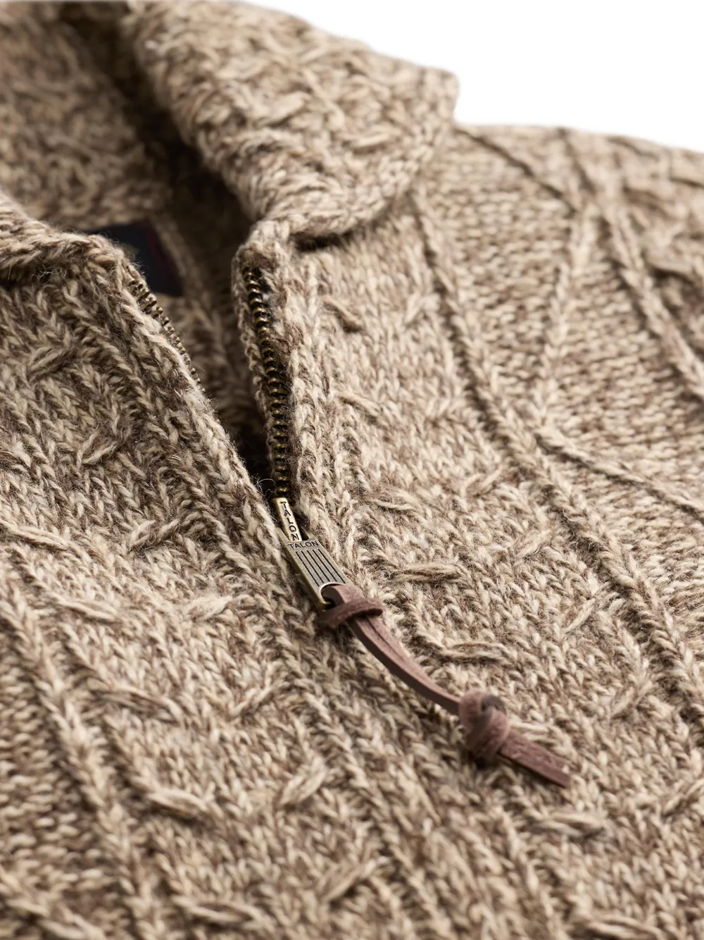 Ralph Lauren RRL Kabelgebreid vest met rits Bruin
