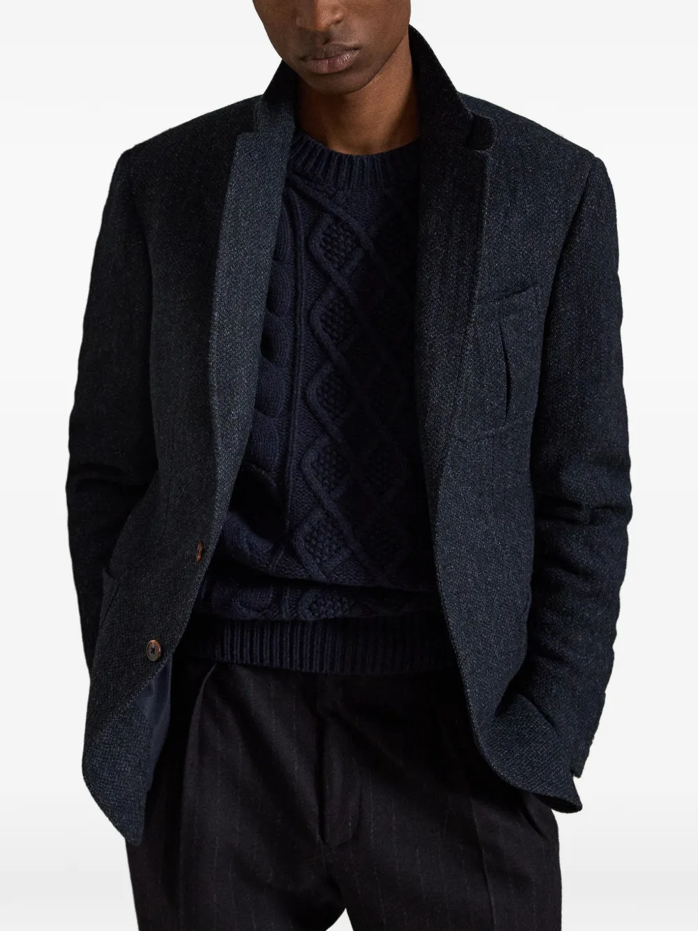 Polo Ralph Lauren Sheffield wollen blazer Blauw