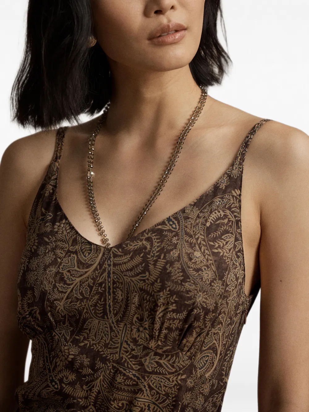 Ralph Lauren RRL Maxi-jurk met paisley-print Bruin