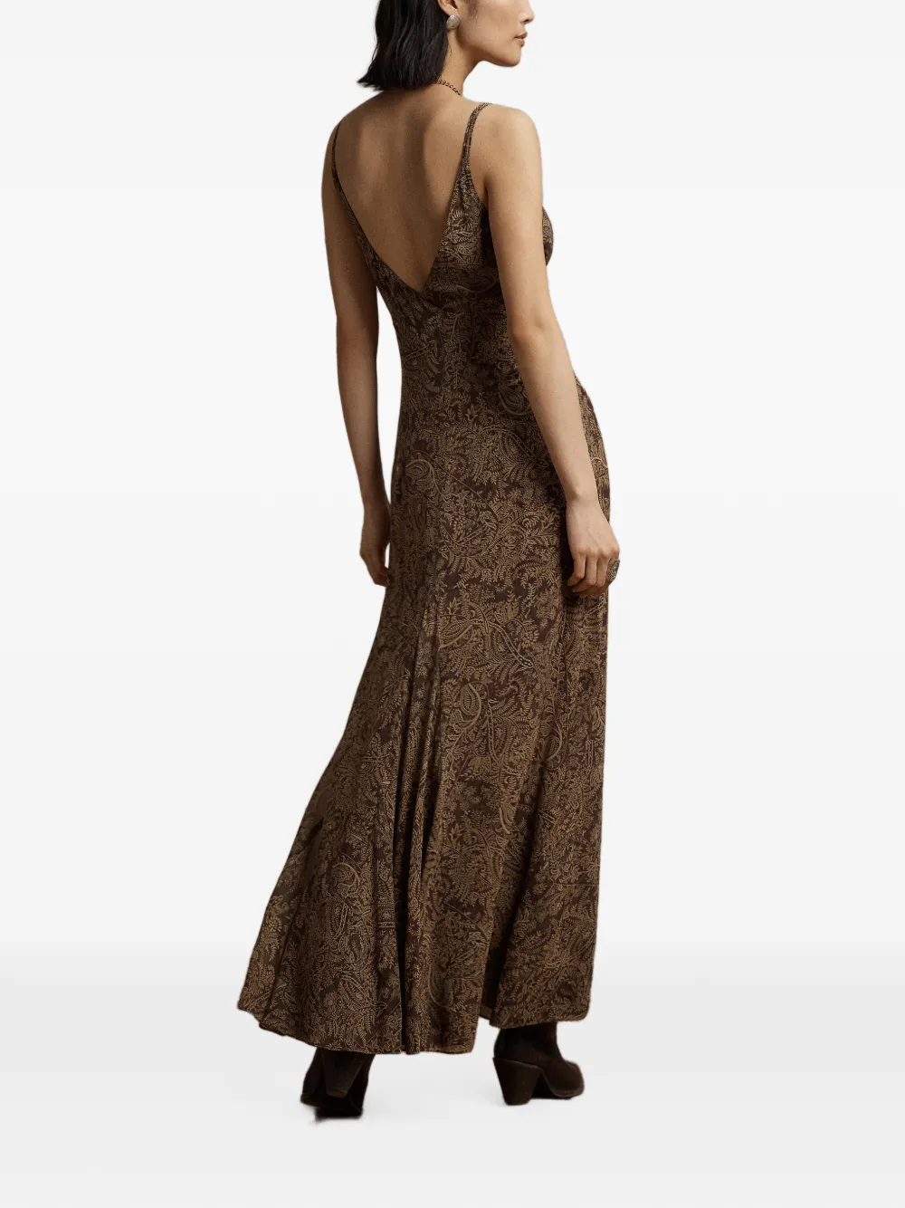 Ralph Lauren RRL Maxi-jurk met paisley-print Bruin