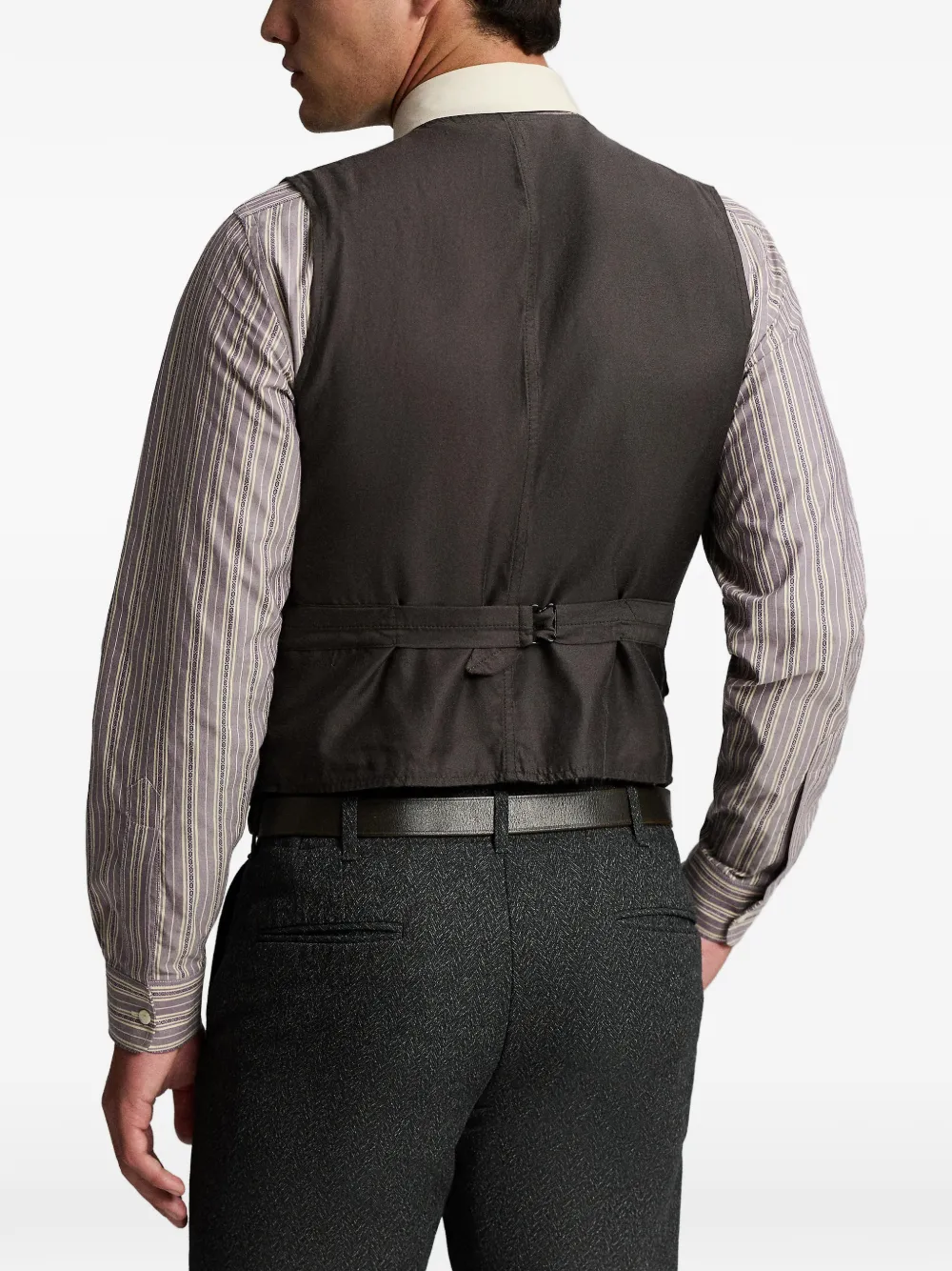 Ralph Lauren RRL Gilet met visgraatpatroon Grijs