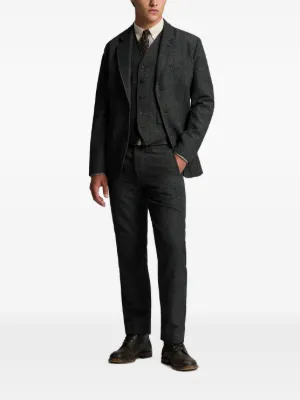 Ralph Lauren RRL Pinstripe Cotton Waistcoat | Blue | FARFETCH