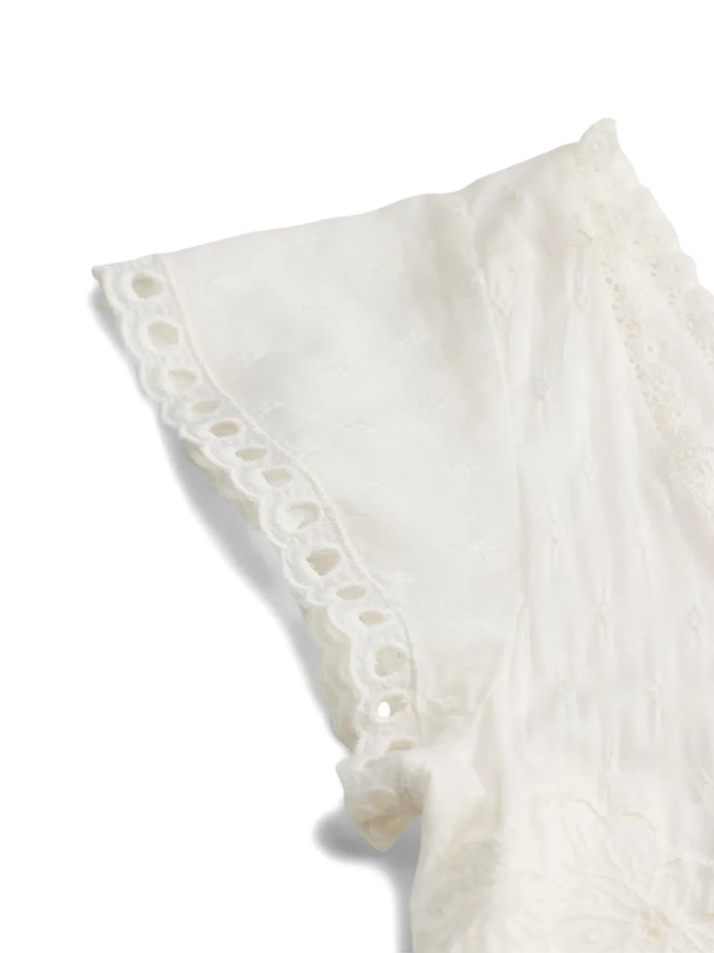 Ralph Lauren RRL Broderie anglaise midi-jurk Beige