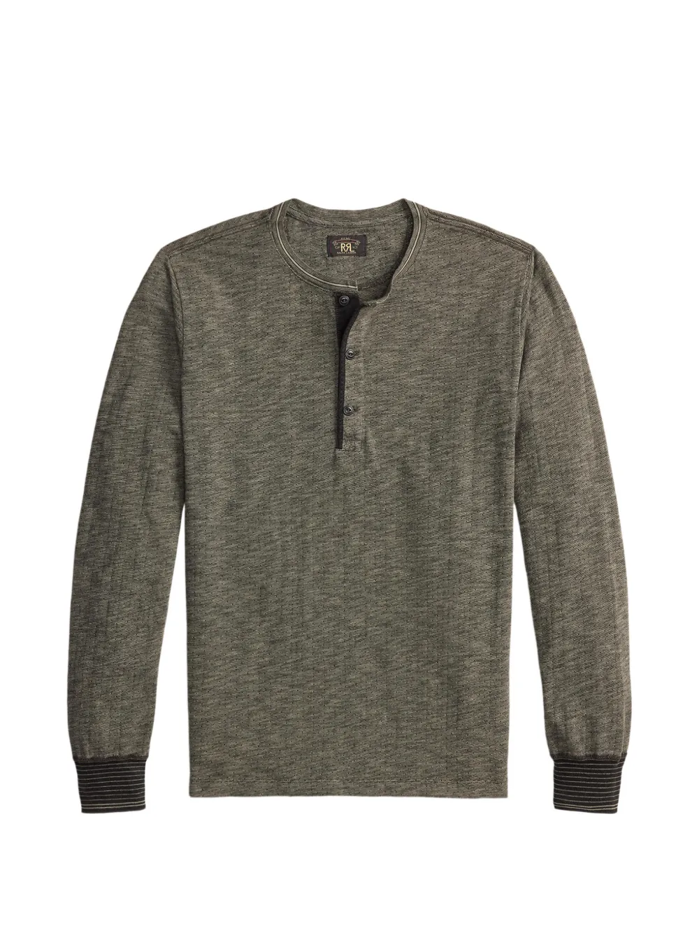Ralph Lauren RRL T-shirt Henley a maniche lunghe - Nero