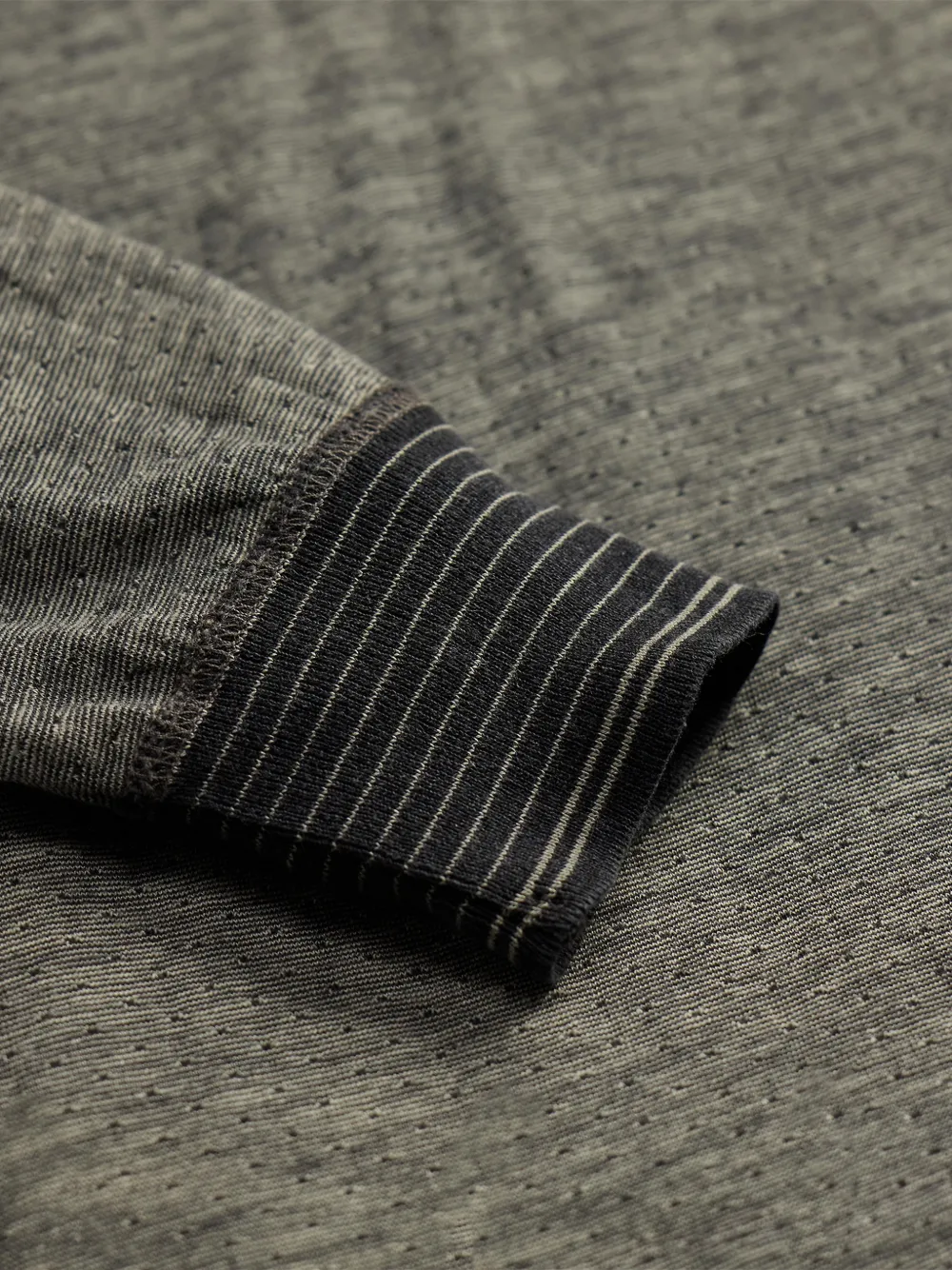 Ralph Lauren RRL Henley T-shirt met knopenbies en lange mouwen Zwart