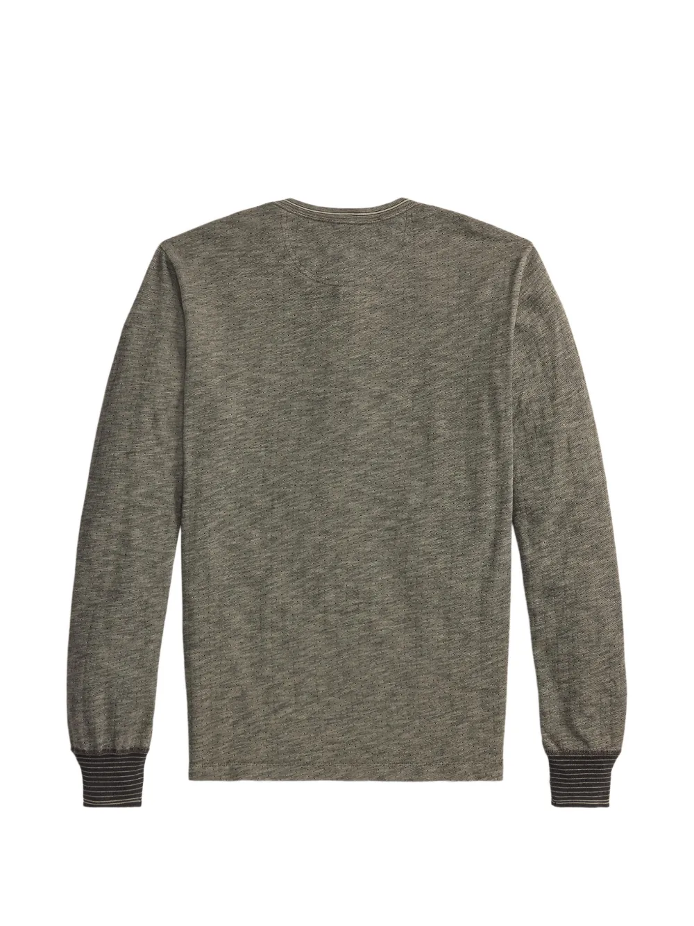 Ralph Lauren RRL Henley T-shirt met knopenbies en lange mouwen Zwart