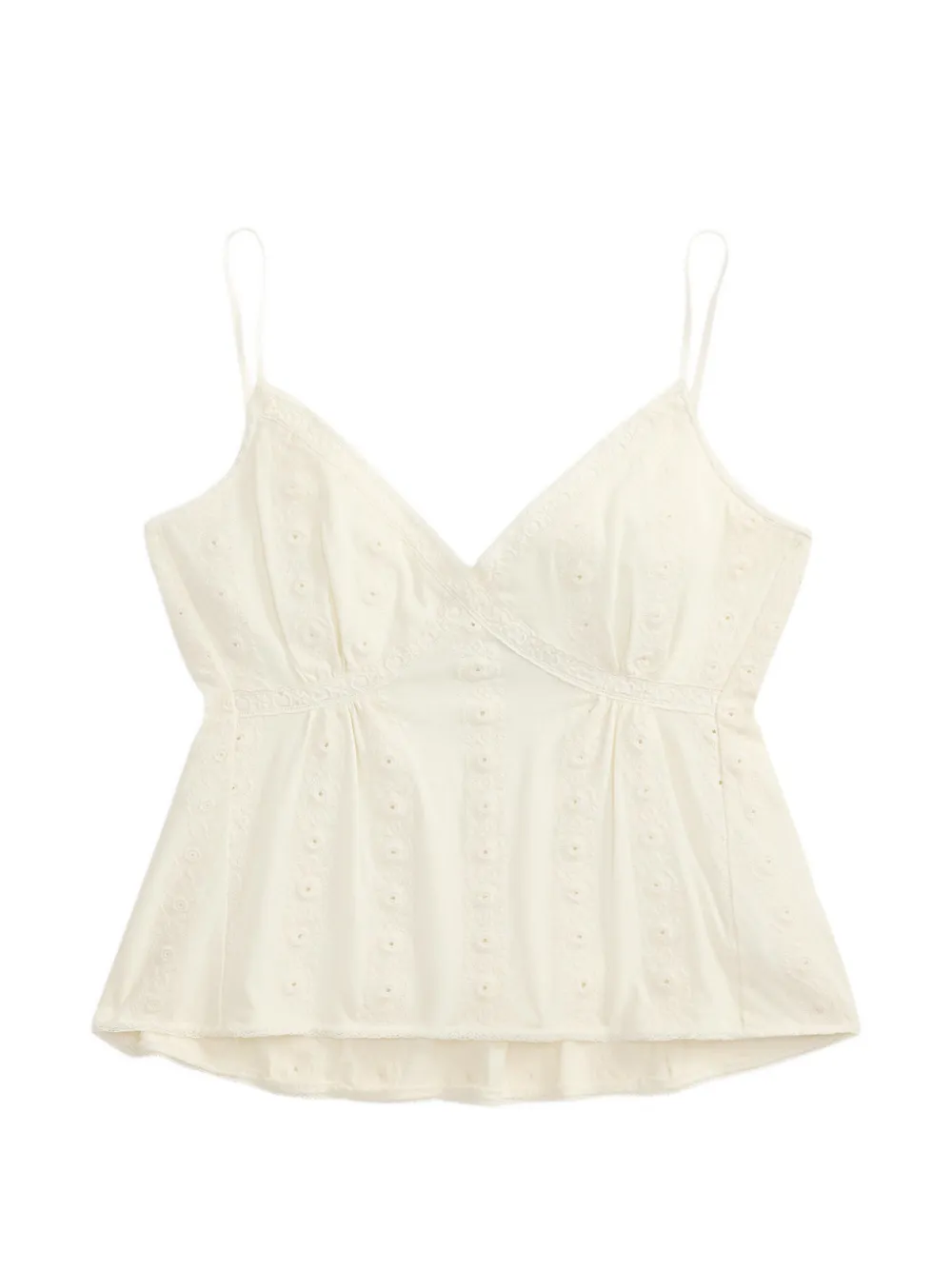 Rrl Eyelet Lace-trim Blouse In Neutral