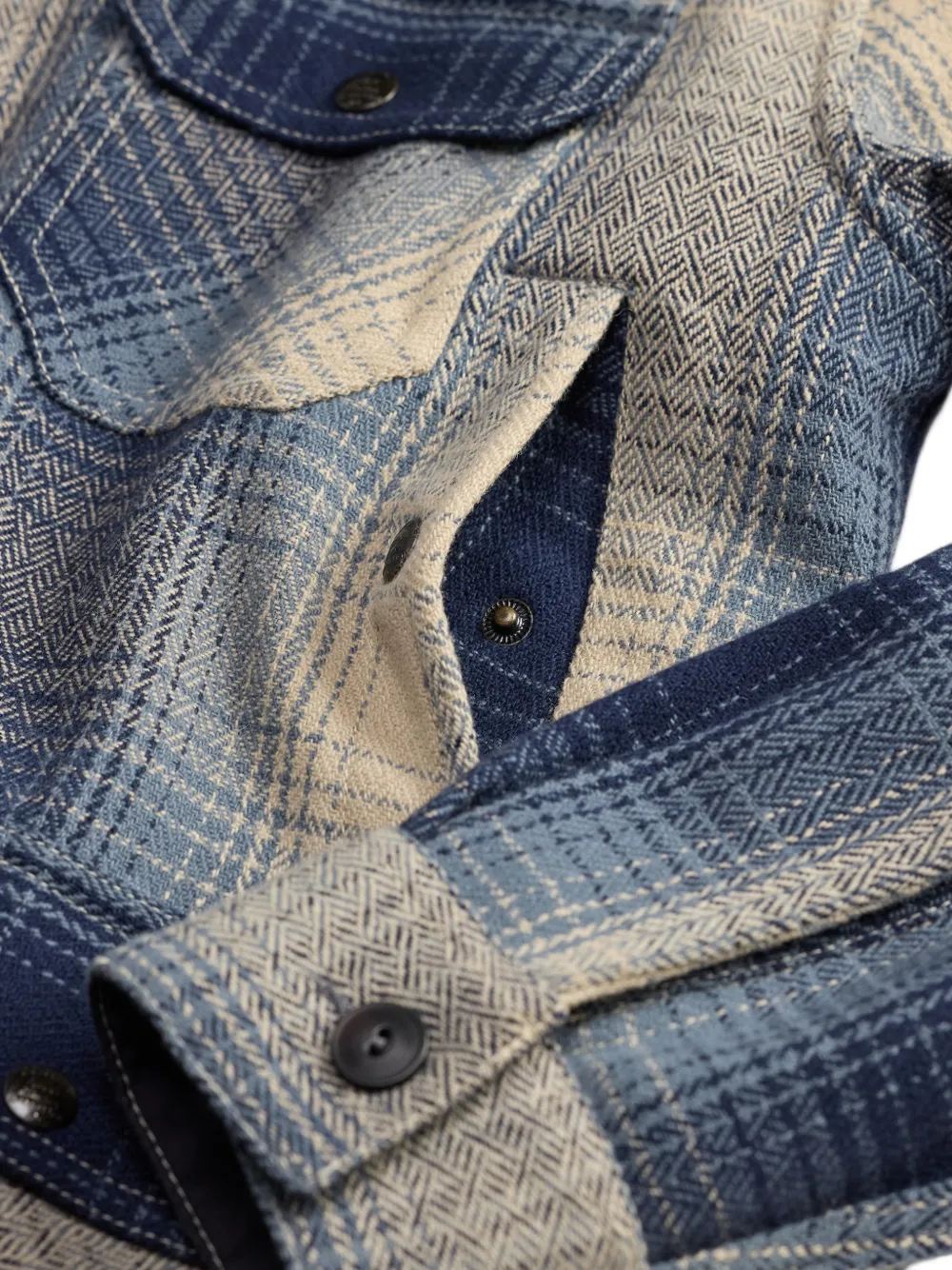 Ralph Lauren RRL Geruit wollen overhemd Blauw