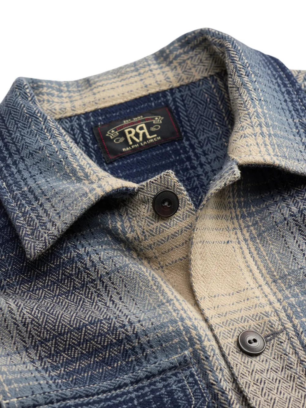Ralph Lauren RRL Geruit wollen overhemd Blauw
