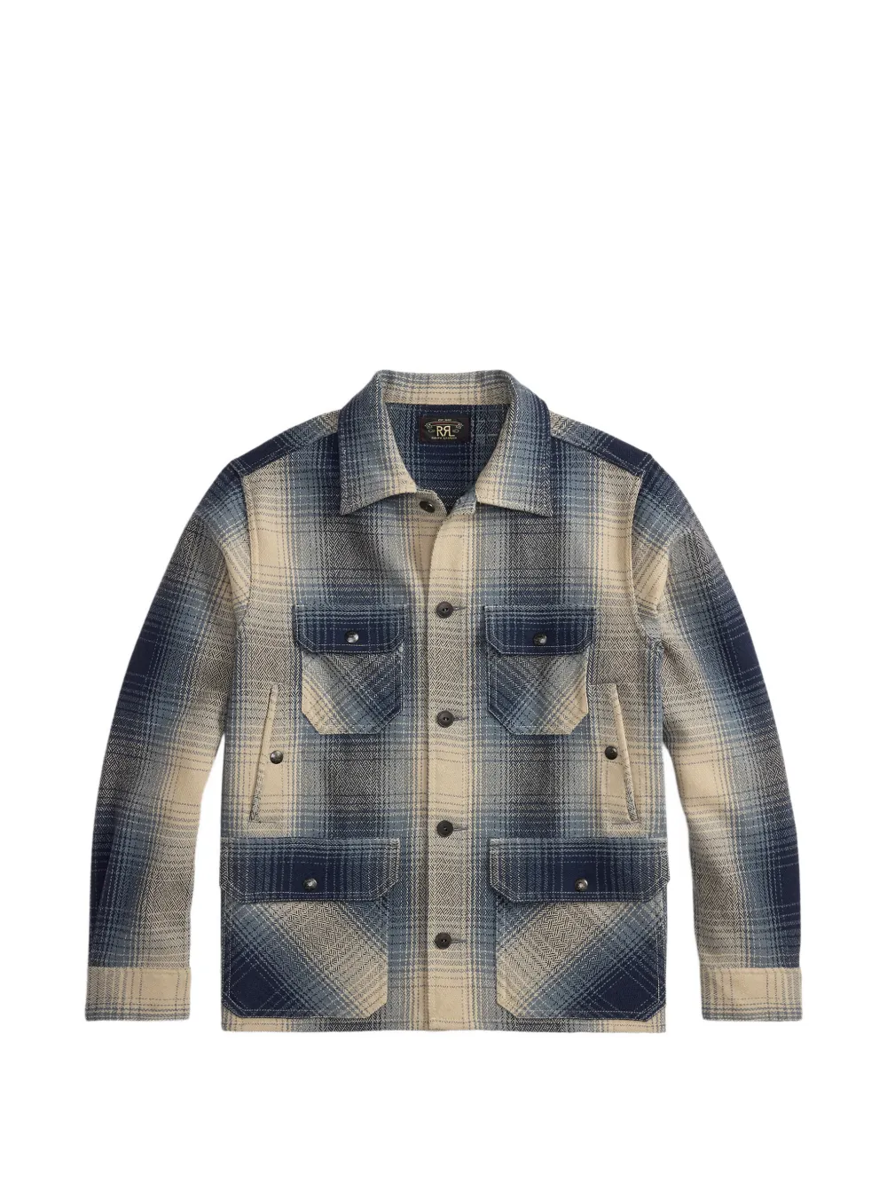 Ralph Lauren RRL check button wool shirt - Blue