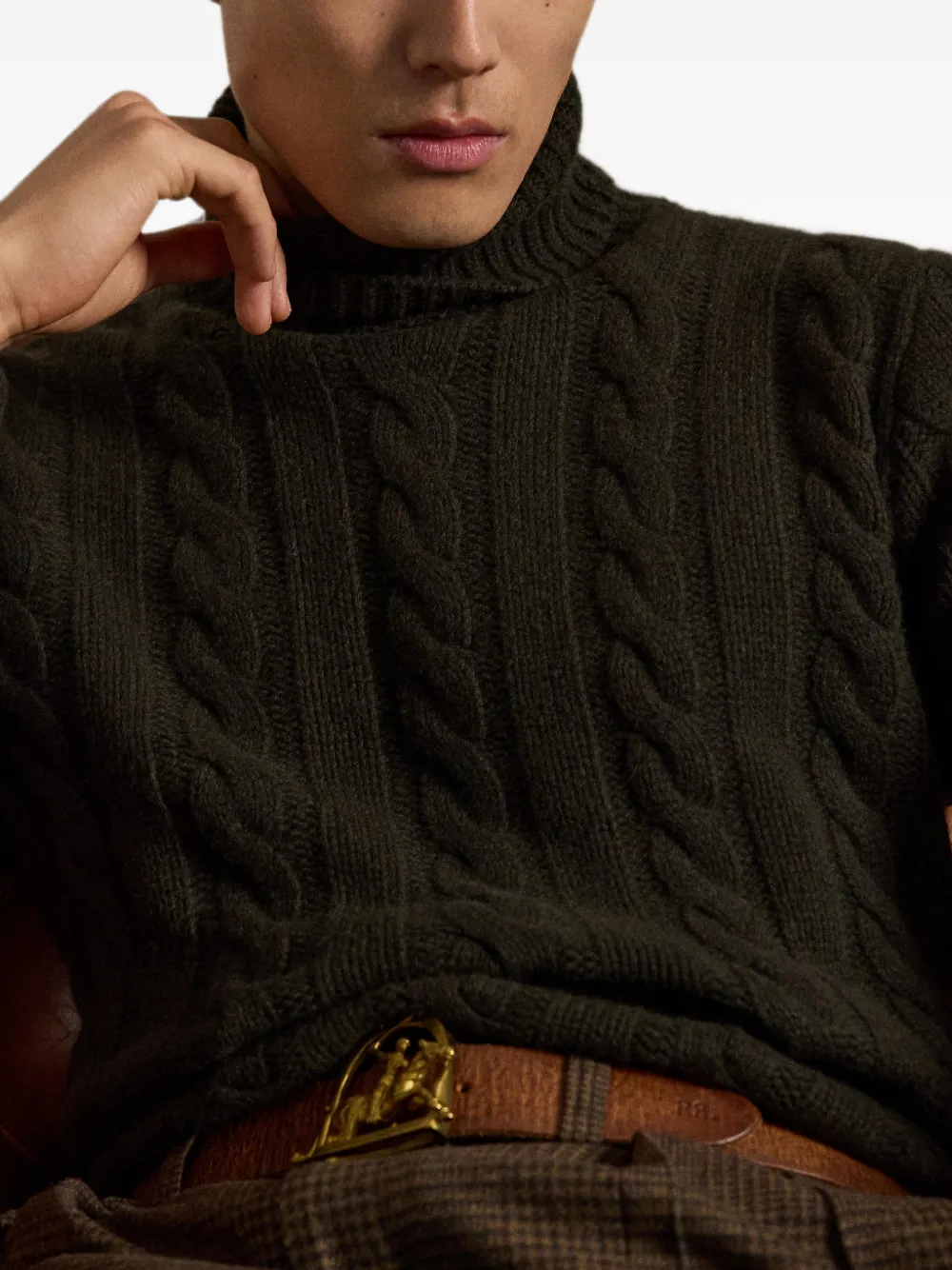 Polo Ralph Lauren Kabelgebreide coltrui Groen