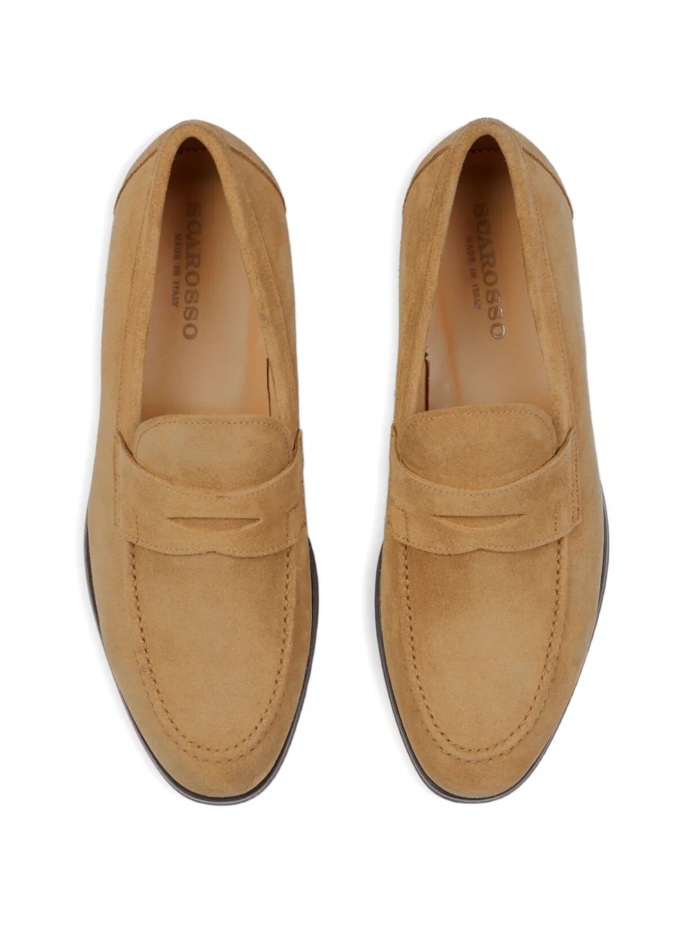 Scarosso Renato loafers met penny slot Beige
