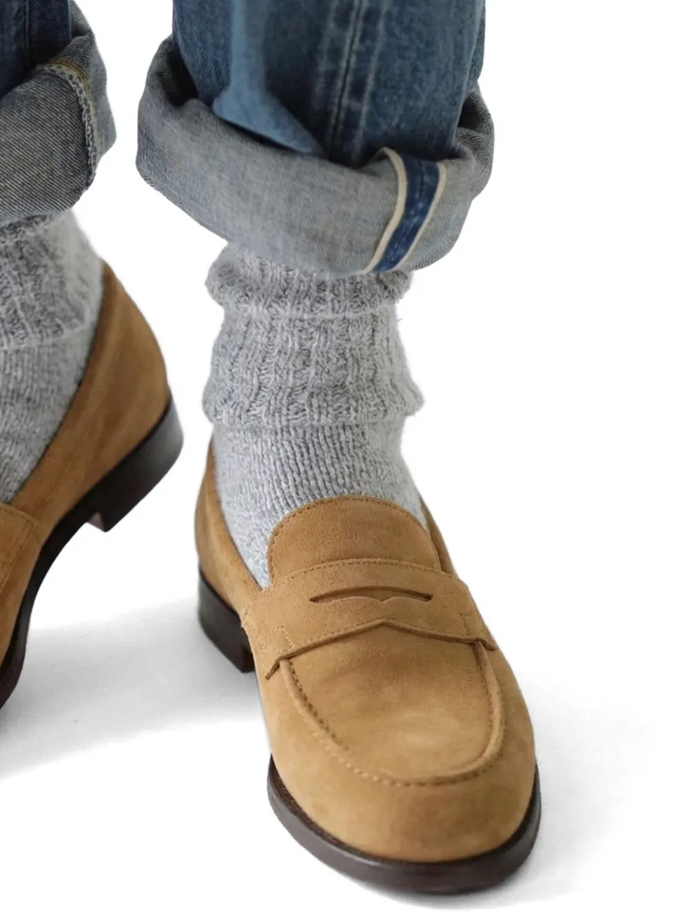 Scarosso Renato loafers met penny slot Beige