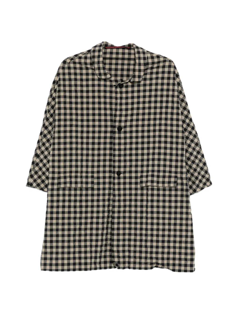 Daniela Gregis checked coat - Nero