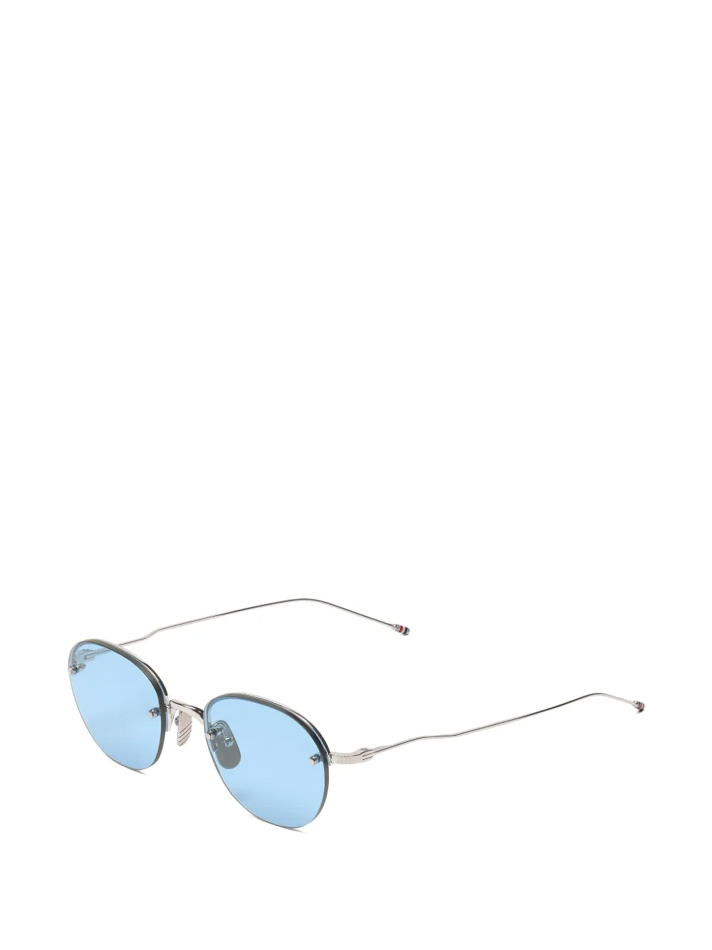 Thom Browne Eyewear Zonnebril met rond montuur Zilver