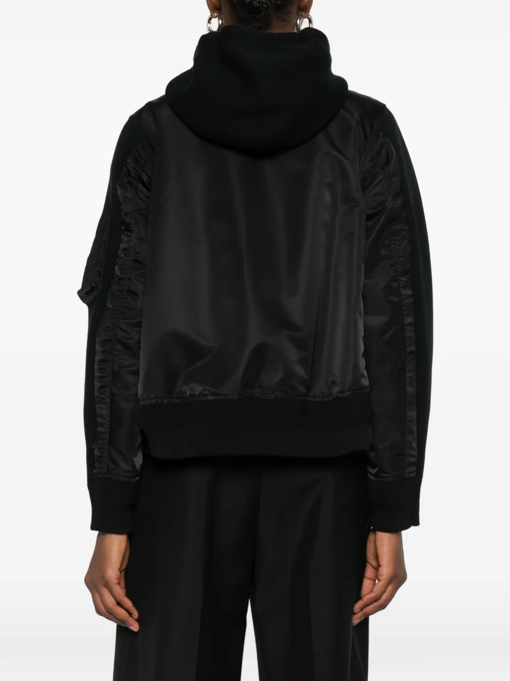 sacai Jack met capuchon en rits Zwart