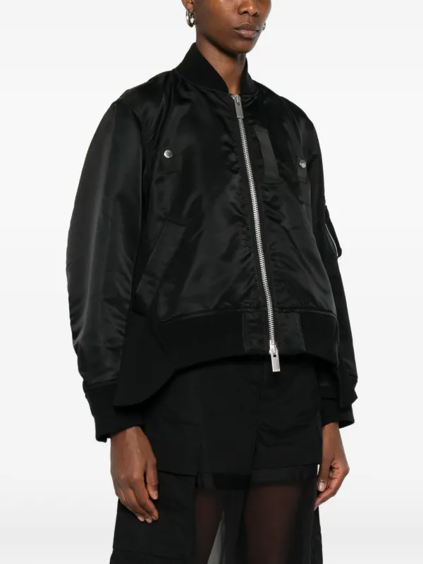 Sacai ボンバージャケット | ブラック | FARFETCH JP