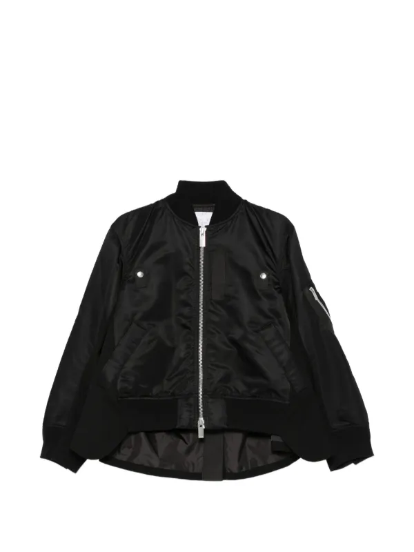 Sacai ボンバージャケット | ブラック | FARFETCH JP