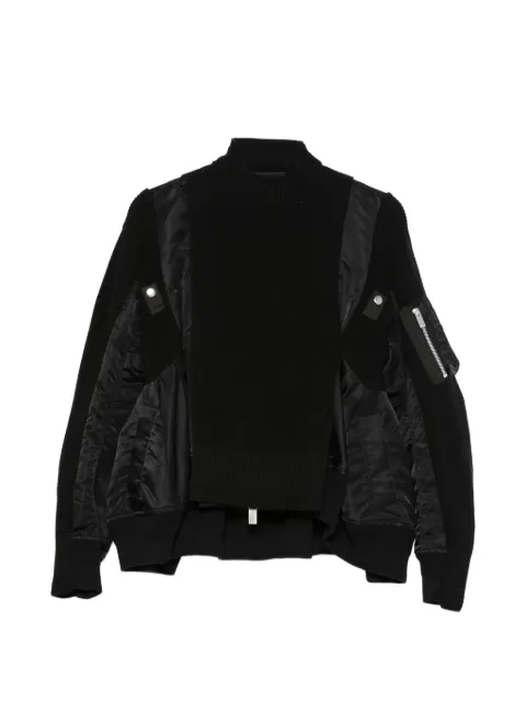 sacai veste à fermeture zippée