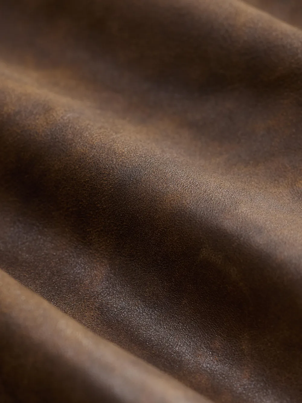 Ralph Lauren RRL Leren jack met ribfluwelen kraag Bruin