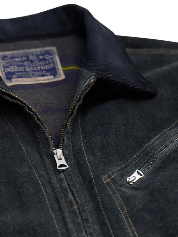 Ralph Lauren RRL Zip Suede Jacket | Blue | FARFETCH