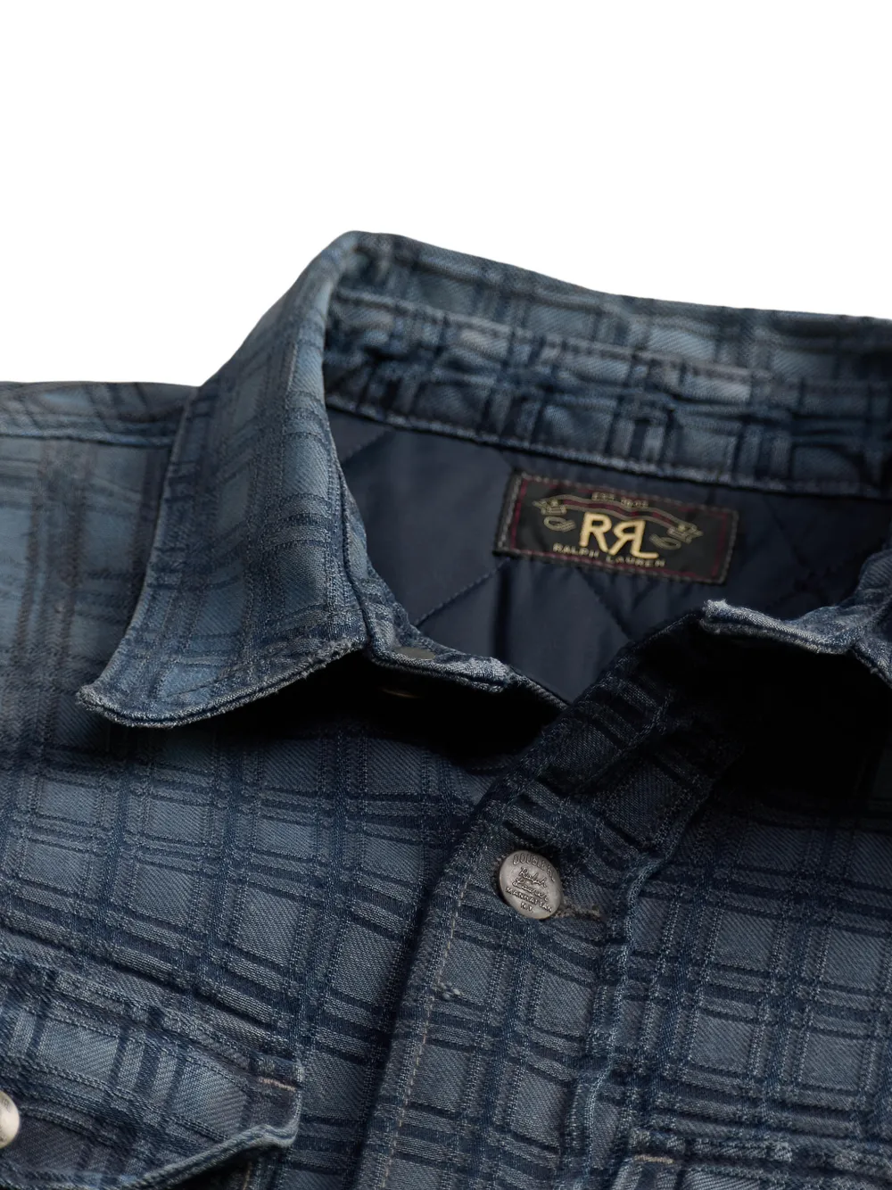 Ralph Lauren RRL Geruit shirtjack Blauw