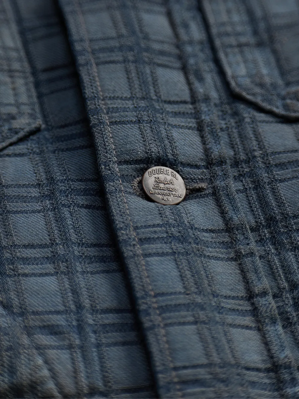 Ralph Lauren RRL Geruit shirtjack Blauw