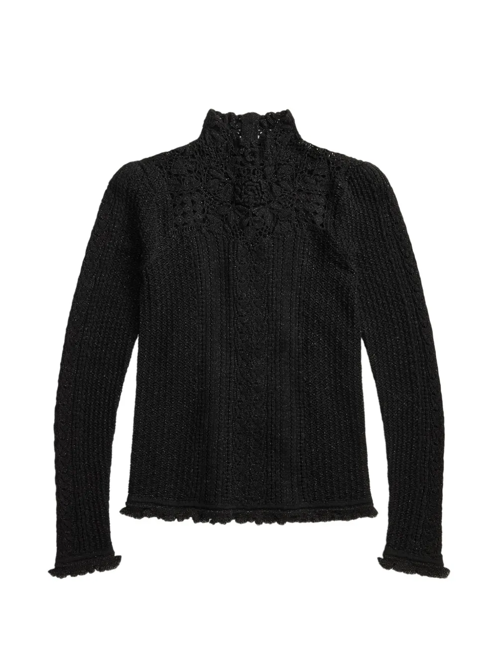Ralph Lauren RRL Maglione con ruches - Nero