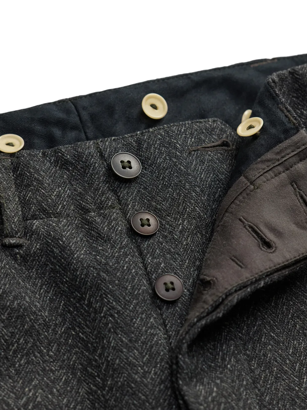Ralph Lauren RRL Broek met visgraatpatroon Grijs