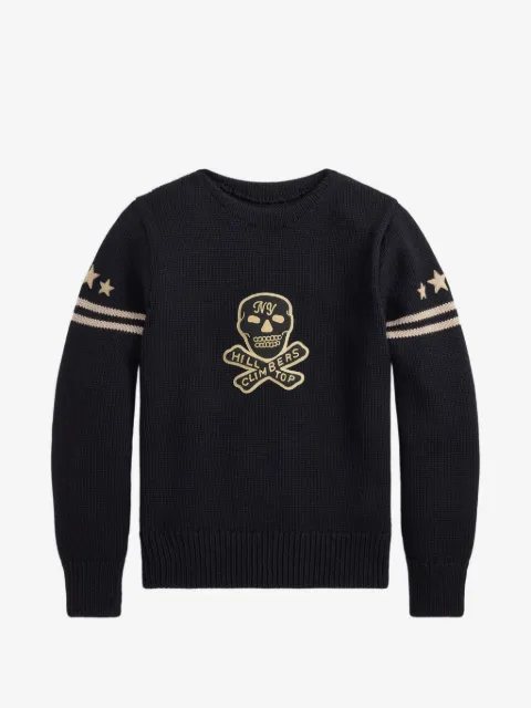 Ralph Lauren RRL skull-patch star-embroidered sweater