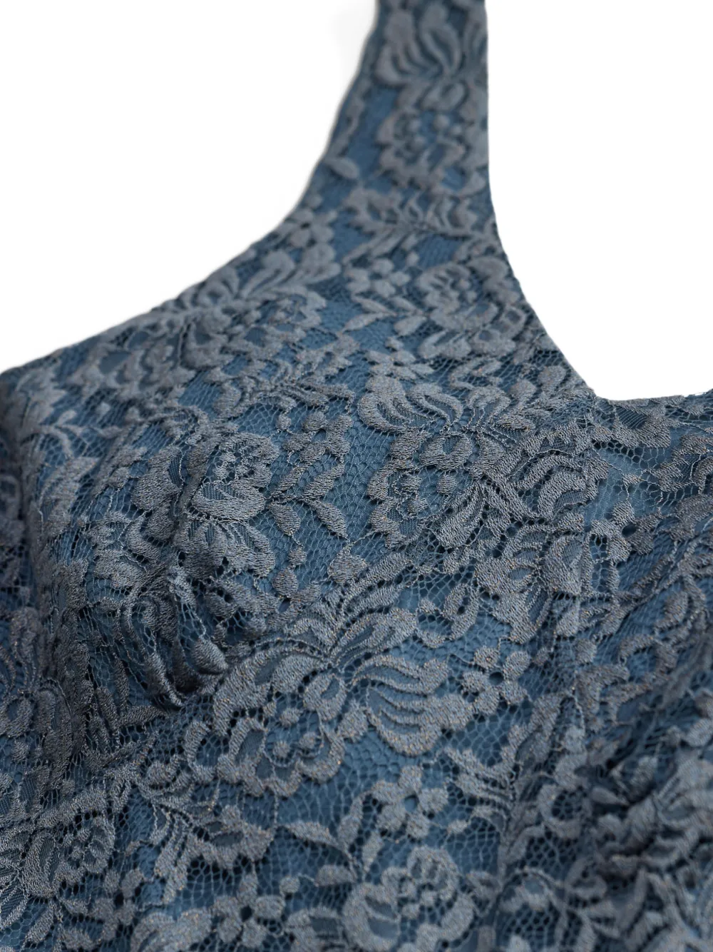 Ralph Lauren RRL Midi-jurk van kant en V-hals Blauw