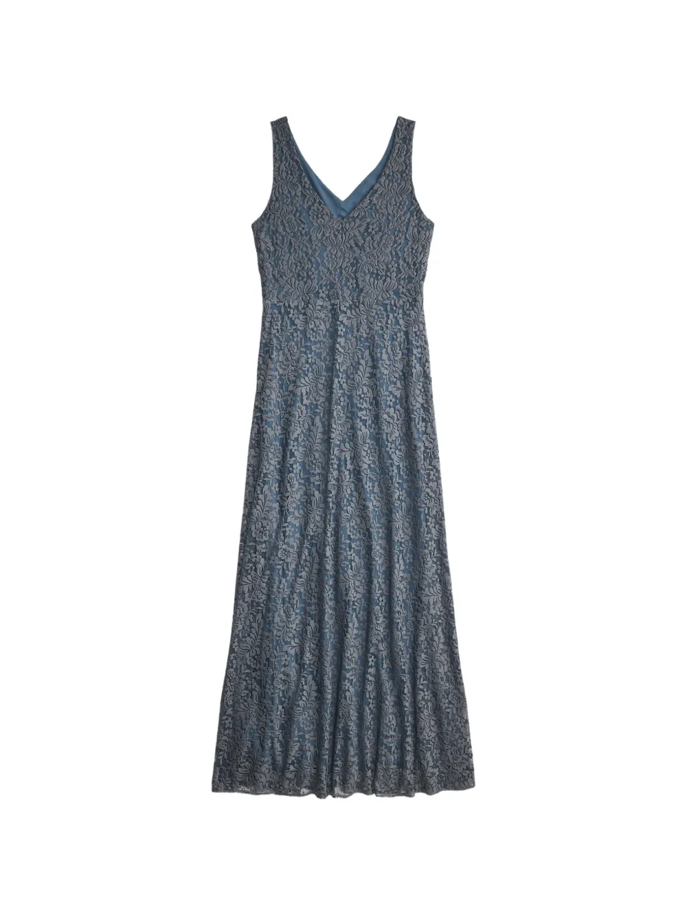 Ralph Lauren RRL Midi-jurk van kant en V-hals Blauw