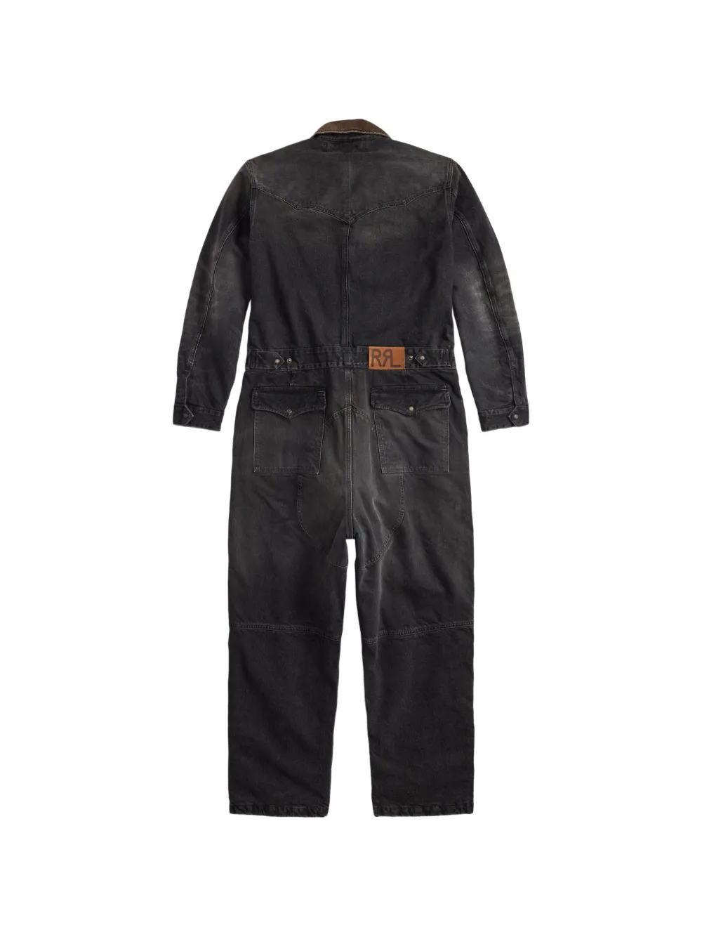 Ralph Lauren RRL Katoenen tuinbroek met ribfluwelen kraag Zwart