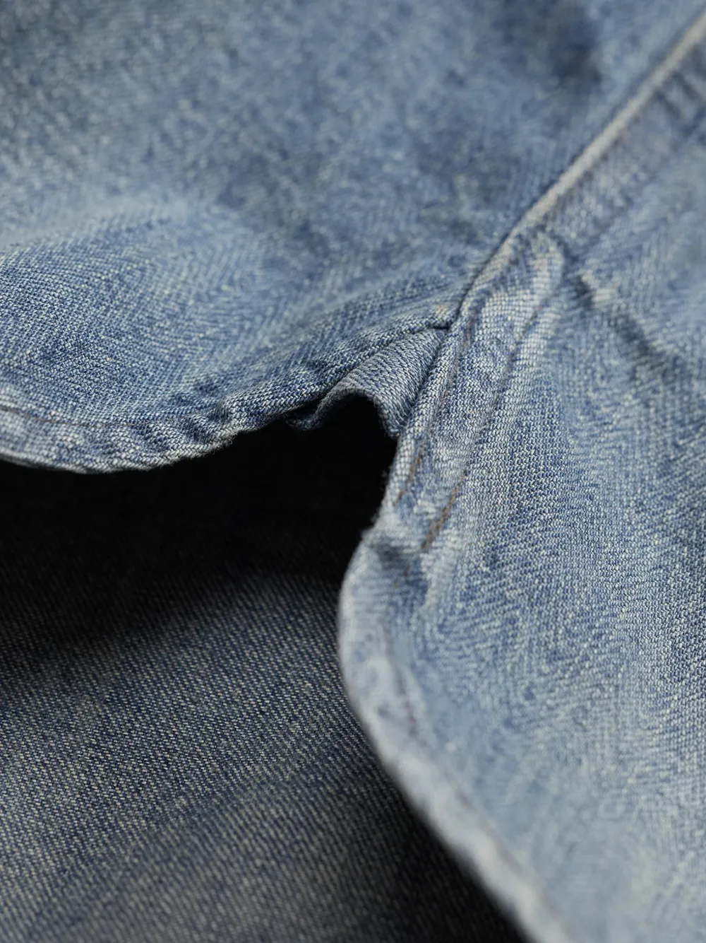 Ralph Lauren RRL Overhemd met opgestikte zak en bandkraag Blauw