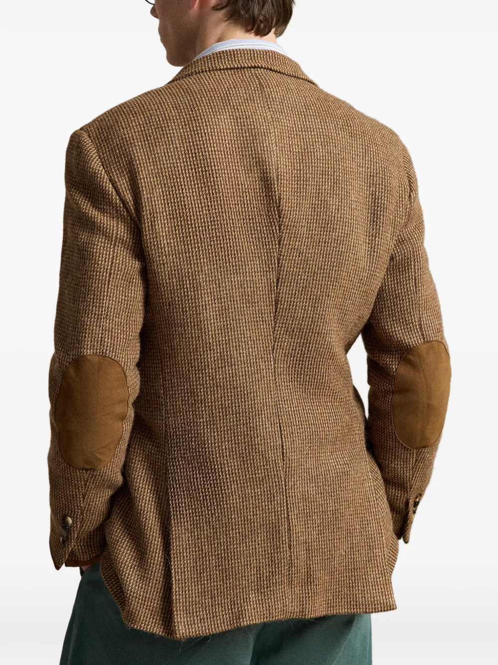 Polo Ralph Lauren Getailleerde blazer met geweven effect Bruin