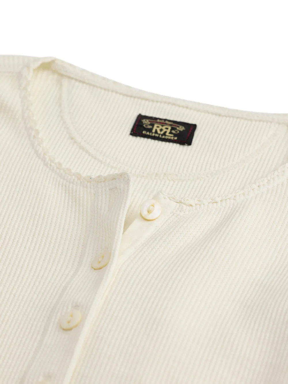 Ralph Lauren RRL Henley top met lange mouwen Beige