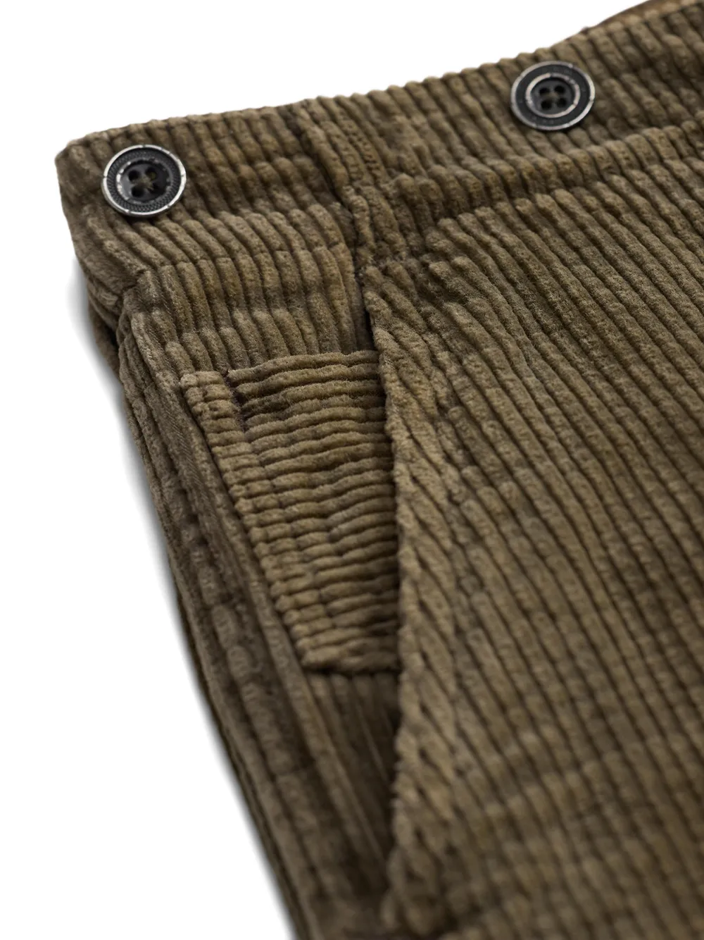 Ralph Lauren RRL Gerafelde ribfluwelen broek Groen