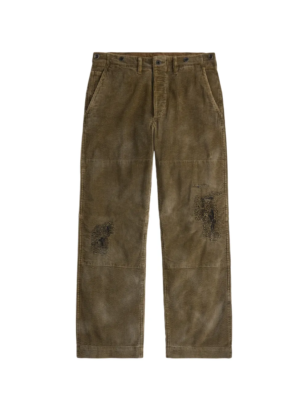 Ralph Lauren RRL Gerafelde ribfluwelen broek Groen