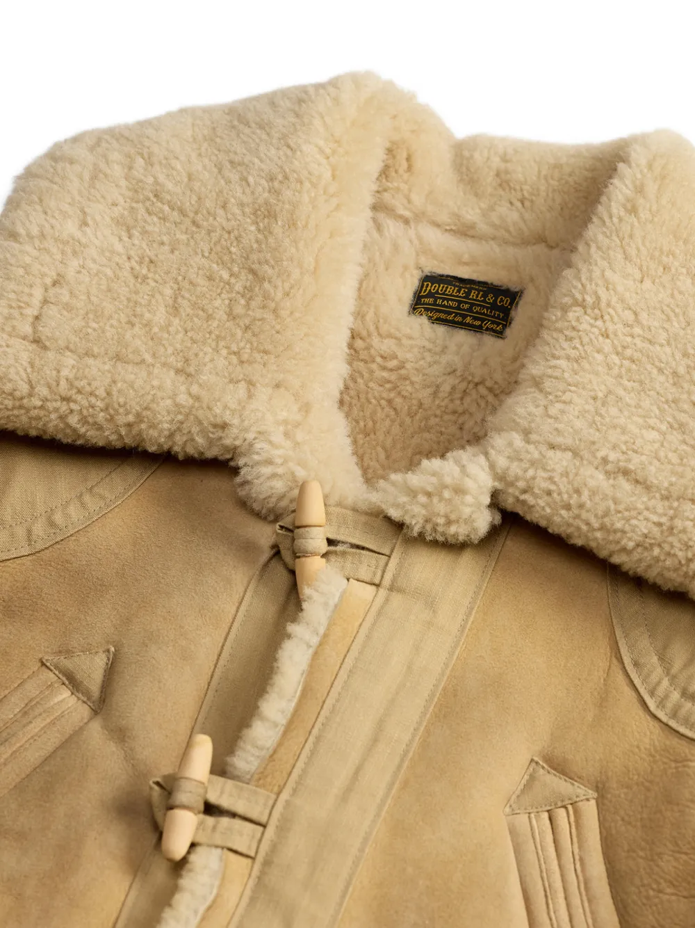 Ralph Lauren RRL Jas met lammy zak Beige