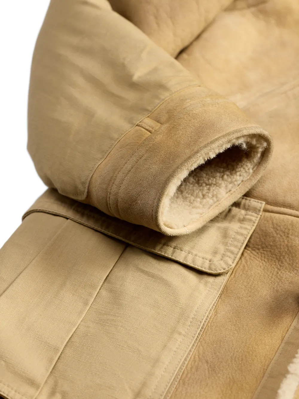 Ralph Lauren RRL Jas met lammy zak Beige