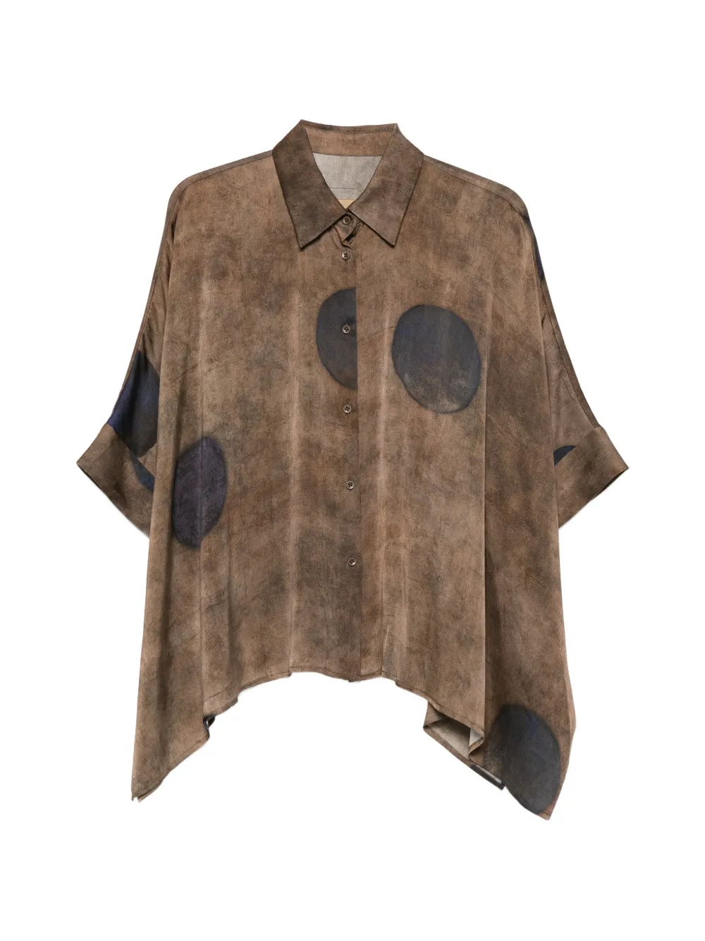 Uma Wang Toto spot button shirt - Marrone