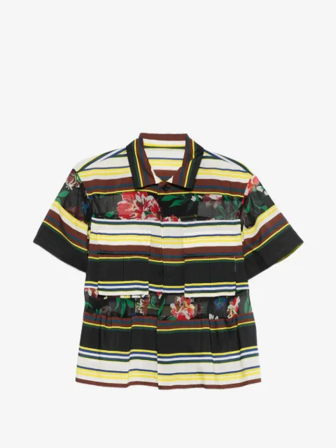 sacai blusa con estampado floral