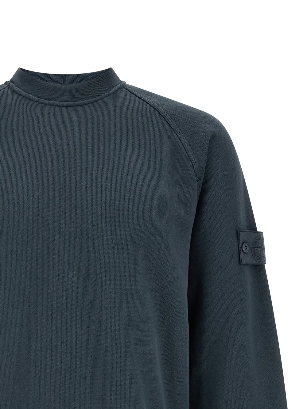 Stone Island Sweater met patch en ronde hals Zwart